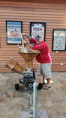 "And I guess that was your accomplice in the woodchipper?" We got to Fargo today.  Interesting place. The theater looked