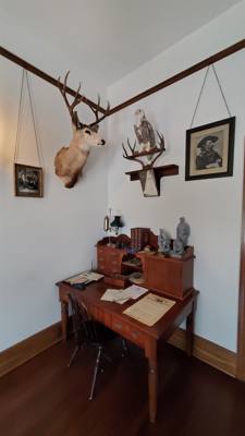 George Custer House was our third stop today.  Also on site was the barracks for his men.  This was the second build of 