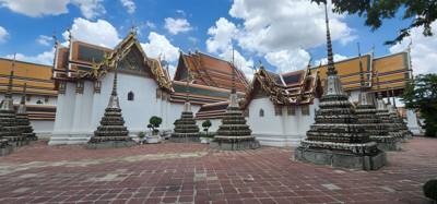 Wat Pho Temple today was both beautiful and educational.  Also known as the Temple of the Reclining Buddha.  Was built i