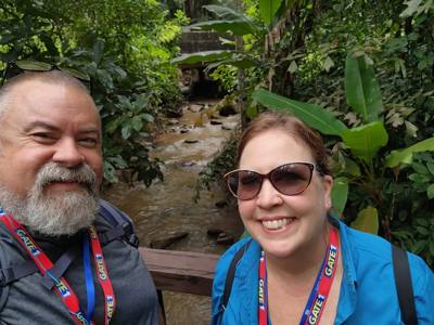 First up this morning was a visit to the Queen Sirikit Canopy Walk.  Beautiful views and listing to the moving water of 