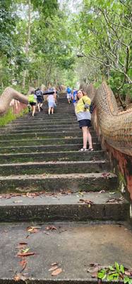 First Temple today.  Lots of steps!  Whew!  This one was an adventure.  We were told we can do the steps or do the path 