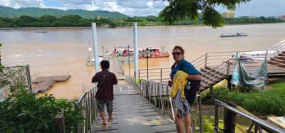 After lunch today was a boat ride down the Mekong River.  Got a picture of Myanmar, Laos and Thailand all in one picture