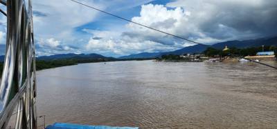 After lunch today was a boat ride down the Mekong River.  Got a picture of Myanmar, Laos and Thailand all in one picture