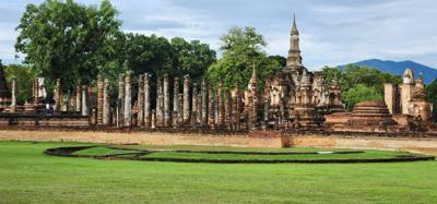 Spent the morning exploring the ruins of old Sukhothai.  Several ancient temples.  Udom brought us here in the morning b
