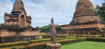 Spent the morning exploring the ruins of old Sukhothai.  Several ancient temples.  Udom brought us here in the morning b