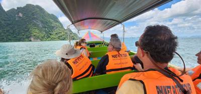 Second stop on the Phuket Island hopping tour was Koh Panyee village.  We got off of our larger boat for a smaller more 