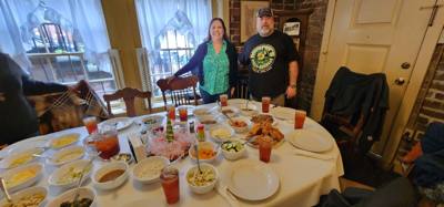 This place was super delish!  Like eating at grandma's house.  You sit at a table with whoever you were with in line out