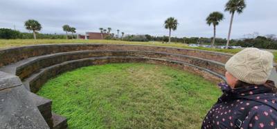 Ft Pulaski is definitely a two parter.  Pretty big.  Way larger than old Ft Jackson down the road and more modern. Lots 