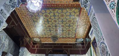 Architecture, paintings, woodwork and other interesting and beautiful things in the Fes Medina market.