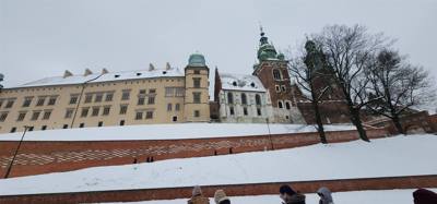 Wawel Castle as part of our walking tour of Old Town Krakow this morning.