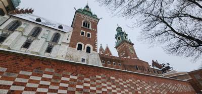 Wawel Castle as part of our walking tour of Old Town Krakow this morning.