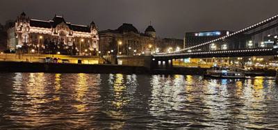 If you've been to Budapest but haven't seen it from the river at night you haven't really seen it.  Great food.  Good wi