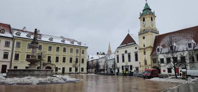 Walking tour of Bratislava, Slovakia this morning.