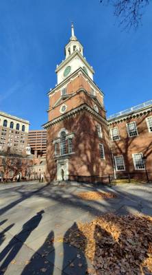 After spending a short time at the Liberty Bell Center, we set out for Independence Hall.  

Historically one of the mos